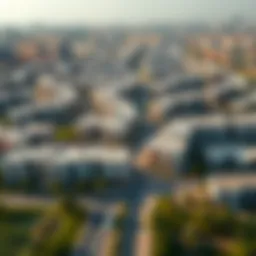 Aerial view of Al Falah Al Jadeeda showcasing residential developments