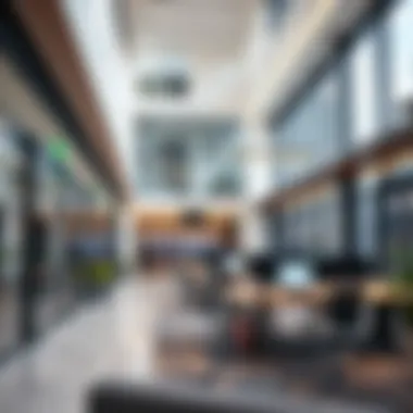 Innovative Interior of Aldar HQ Interior design of Aldar HQ Building emphasizing innovative workspace
