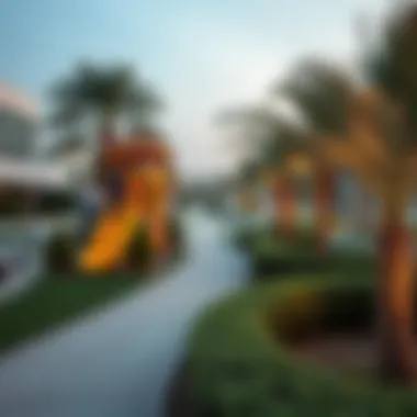Recreational Spaces in Bani Yas Lush green parks in Bani Yas offering recreational spaces