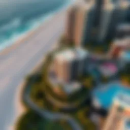 Aerial view of Beachgate by Address showcasing its stunning architecture