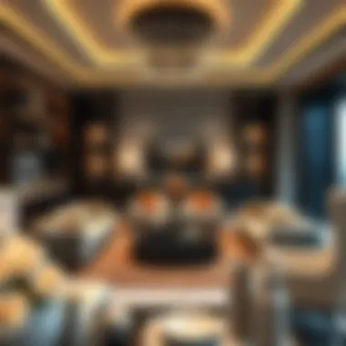 Opulent Interior of Bugatti Residence Luxurious interior living space in Bugatti Residence