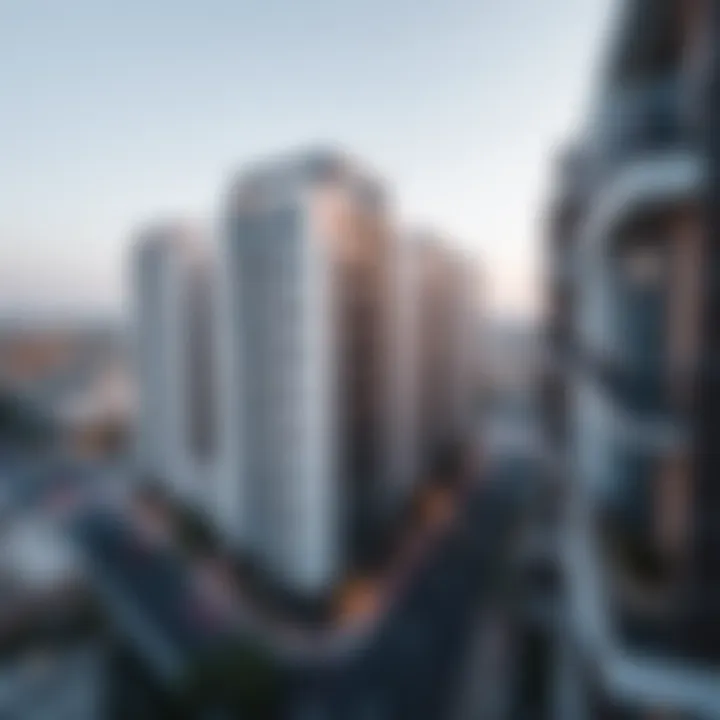 Aerial view of City Avenue Apartments showcasing its modern architecture
