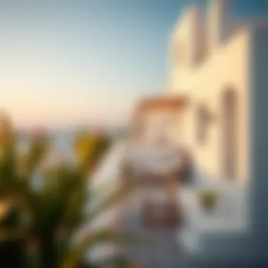 Thematic design elements inspired by Santorini