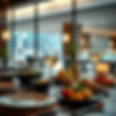 Culinary Excellence in DIFC Elegant dining setup showcasing gourmet food in DIFC