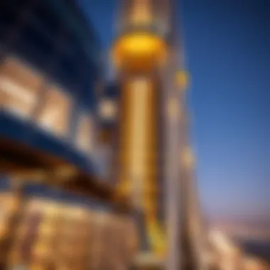 Innovative Architectural Elements of Dubai Creek Tower Close-up detail of the innovative architectural elements of Dubai Creek Tower