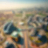 Aerial view of Dubai Production City showcasing modern architecture