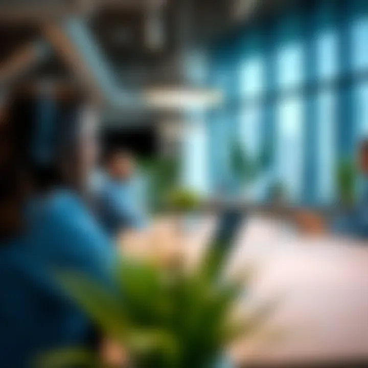 Business meeting in a collaborative workspace at Dubai Production City