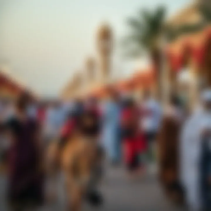 Traditional Eid Al-Adha celebration in UAE with cultural elements