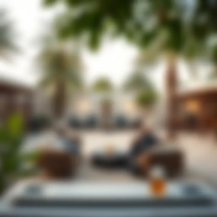 Community gathering space on Al Yasat Island promoting cultural exchange