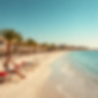 Scenic Beachfront on Al Yasat Island Scenic beachfront on Al Yasat Island highlighting recreational opportunities
