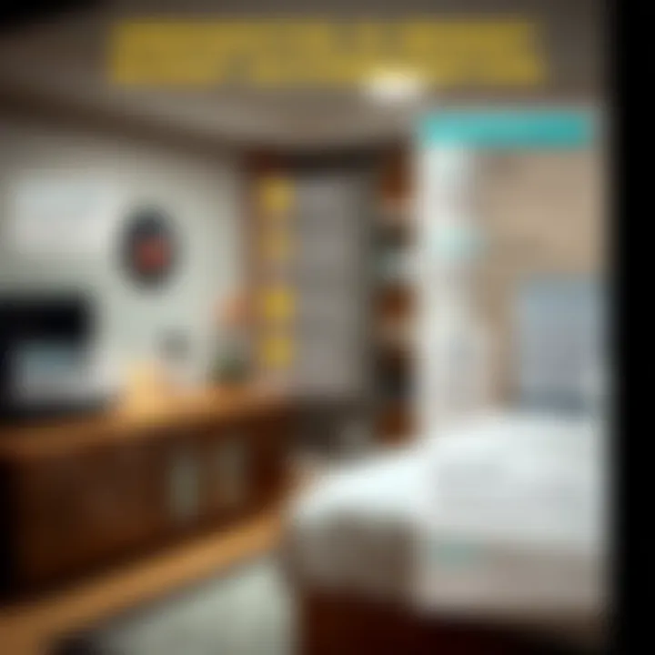 An infographic detailing amenities available in budget accommodations