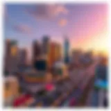 Vibrant skyline of Business Bay showcasing Al Abraj Street