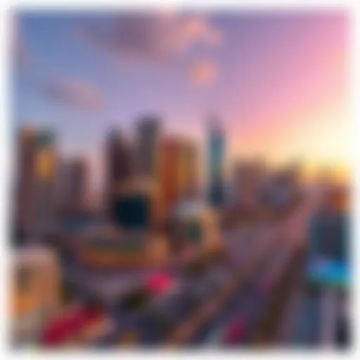 Vibrant skyline of Business Bay showcasing Al Abraj Street