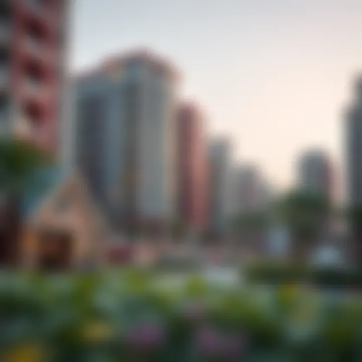 Luxurious apartment complex in Al Barsha highlighting real estate opportunities