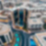 Aerial view of Al Khail showcasing modern architecture