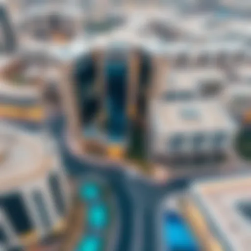 Aerial view of Al Khail showcasing modern architecture