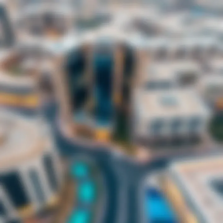 Aerial view of Al Khail showcasing modern architecture