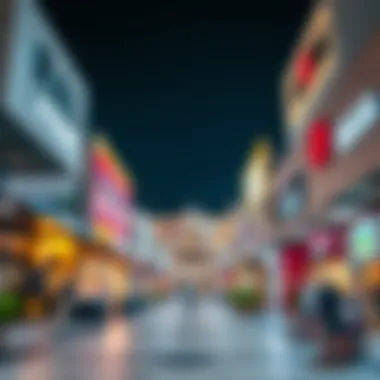 Bustling Commercial Hub of Al Qusais Vibrant commercial center in Al Qusais with shops and cafes