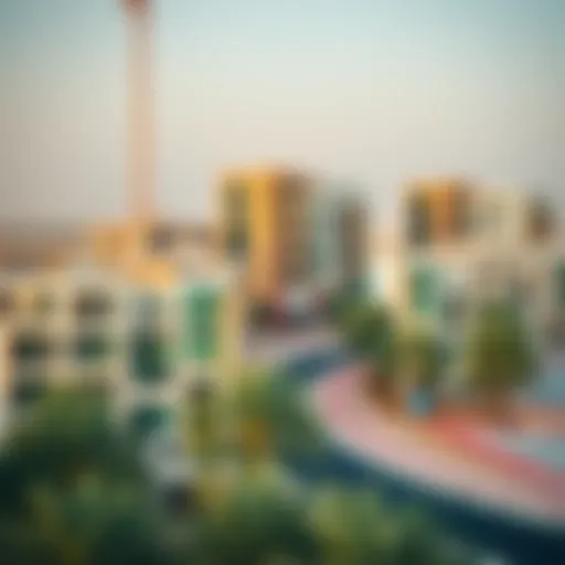 Modern Architectural Marvels in Al Qusais A panoramic view of Al Qusais showcasing modern architecture