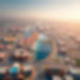 Aerial view of Al Shaab showcasing its vibrant infrastructure