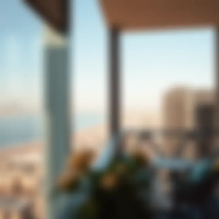 Serene view from a two-bedroom apartment balcony