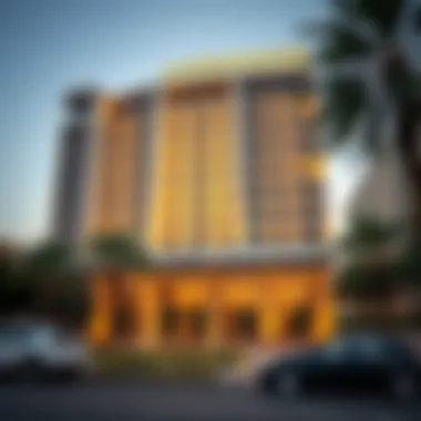 Modern Architectural Elegance of Al Zarooni Building Stunning exterior view of Al Zarooni Building showcasing modern architecture