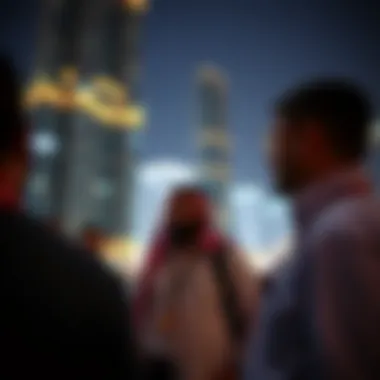 Investors Exploring Dubai Real Estate Investors examining real estate opportunities in Dubai