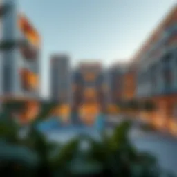 Stunning architectural design of Beach Rotana Residences showcasing modern elegance