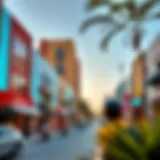 A vibrant street view showcasing the essence of Al Warqa