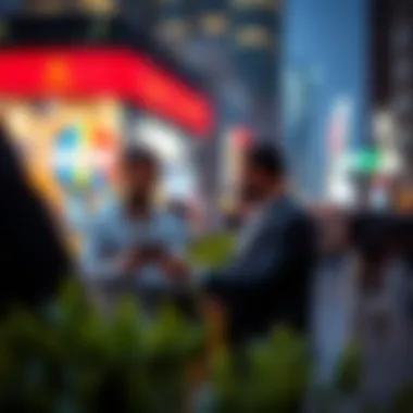 Analyzing Property Trends in Central Areas Investors analyzing property trends in a central area