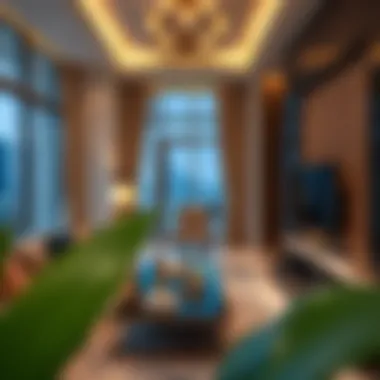 Luxurious Apartment Interior Luxurious interior of a high-end apartment in Dubai Marina