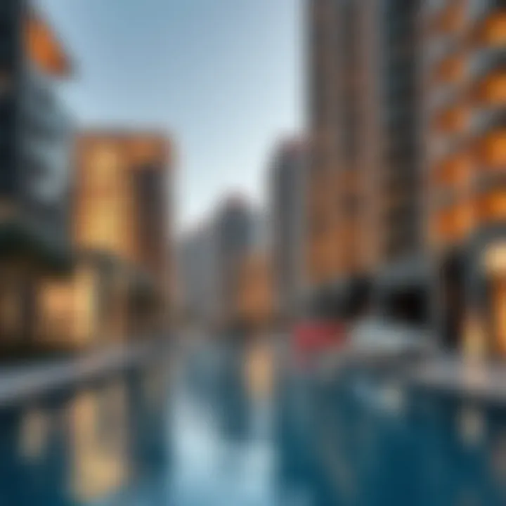 Modern architectural design of elite residences in Dubai Marina