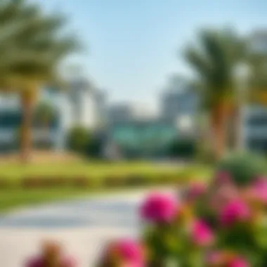 Community Amenities in Emirates Hills Community amenities including a golf course and recreational areas