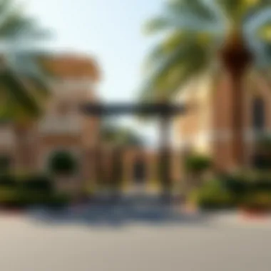 Gated Community Entrance of Emirates Hills Gated community entrance of Emirates Hills with lush landscaping