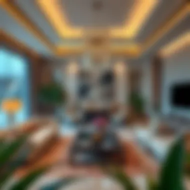 Interior of a Luxurious Villa in Emirates Hills Luxurious villa interior highlighting modern design and elegance