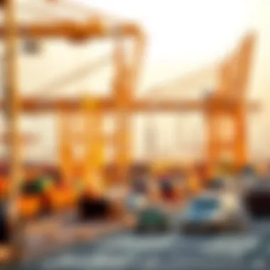 Jebel Ali Port The bustling Jebel Ali Port highlighting its commercial activity