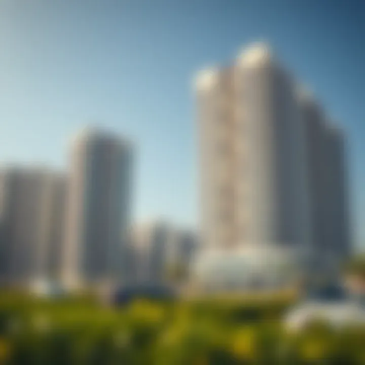 Residential Buildings in Jebel Ali Modern residential buildings in Jebel Ali illustrating the real estate market