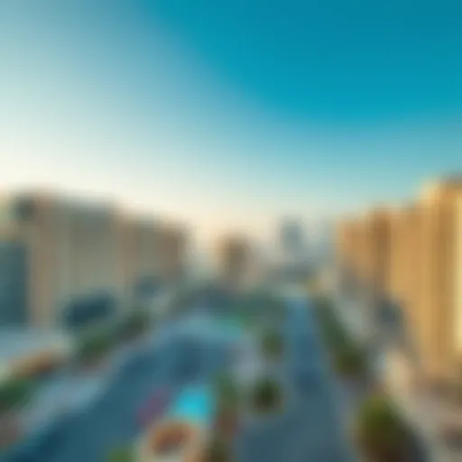 Modern Architecture of Jumeirah Garden City Panoramic view of Jumeirah Garden City showcasing modern architecture