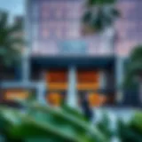 Exterior view of Marina Arcade showcasing architectural design