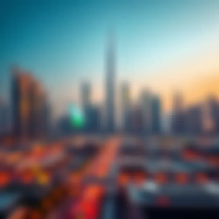Cityscape of Dubai featuring various mega projects