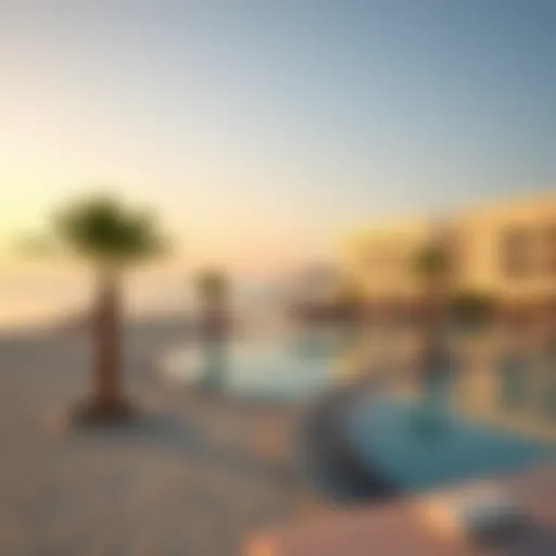 Luxurious beachfront view of Mövenpick Al Marjan Island