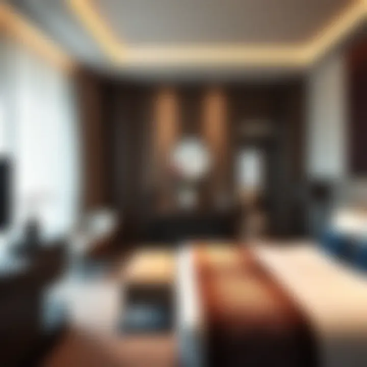 Sophisticated Guest Room Design Elegant guest room interior at Mövenpick Al Marjan Island