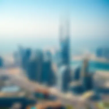 Dubai Skyline Featuring One Zabeel Aerial view of Dubai skyline with One Zabeel as a focal point