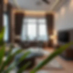 Charming room interior showcasing modern furnishings