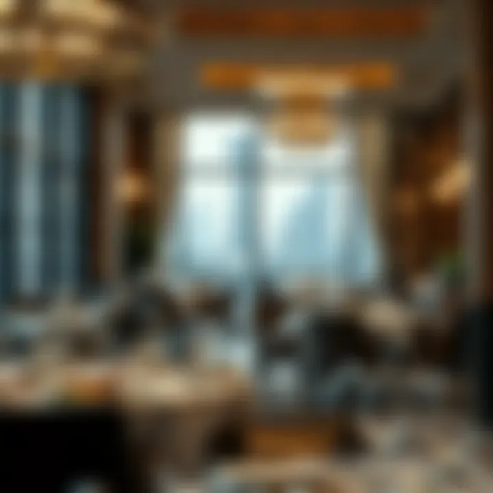 Elegant dining area showcasing local cuisine