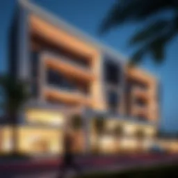 Exterior view of Solarium building in Dubai Silicon Oasis showcasing modern architecture