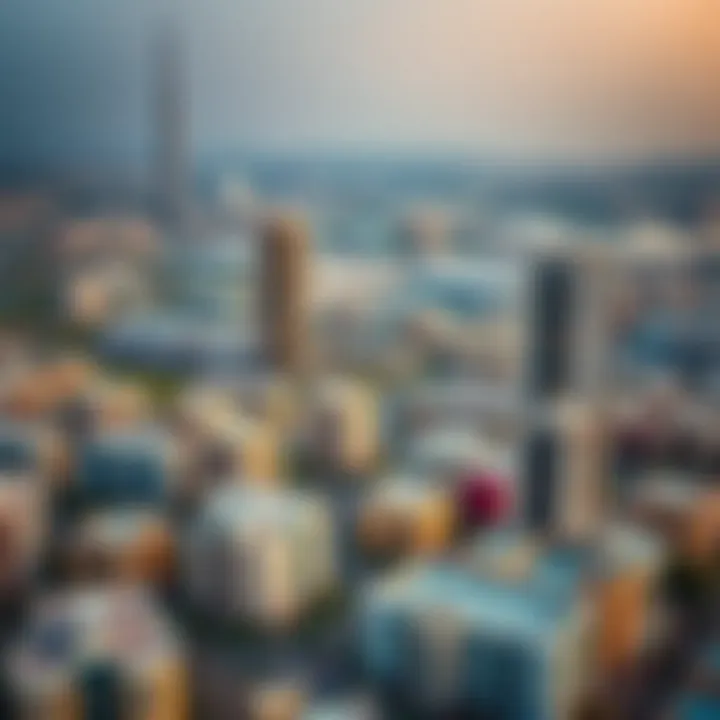 Aerial view of International City community