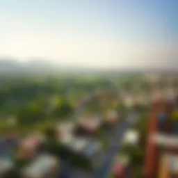 Aerial view of حديقة العين showcasing its lush greenery