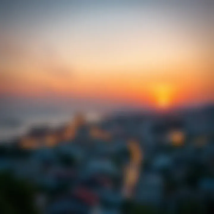Sunset View over حديقة العين Stunning sunset view over حديقة العين
