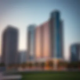 A stunning view of the Blue Reef Building showcasing its modern architecture